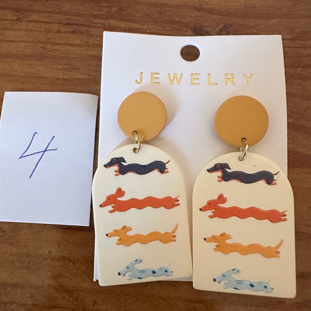 Colorful Dachshund Earrings